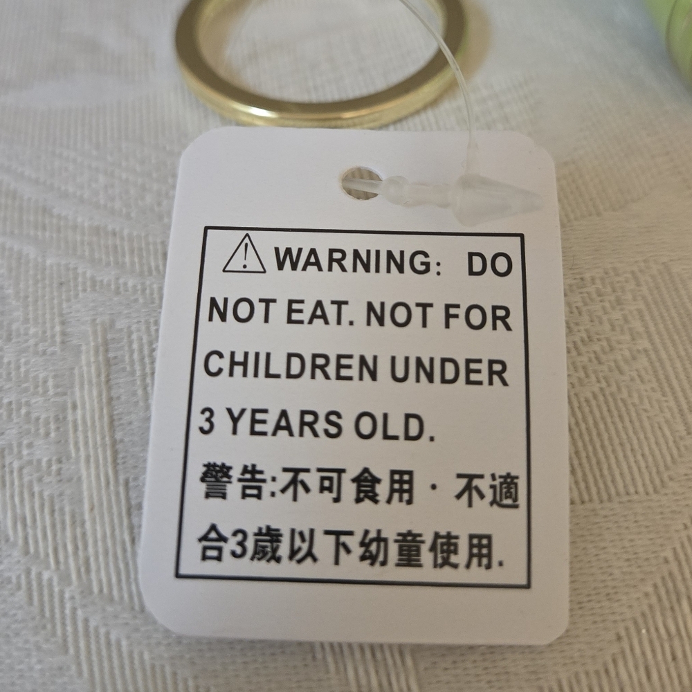 Gong Cha "Bubble Tea" Keychain with Lobster Claw & Ring, Green - Picture 9 of 9
